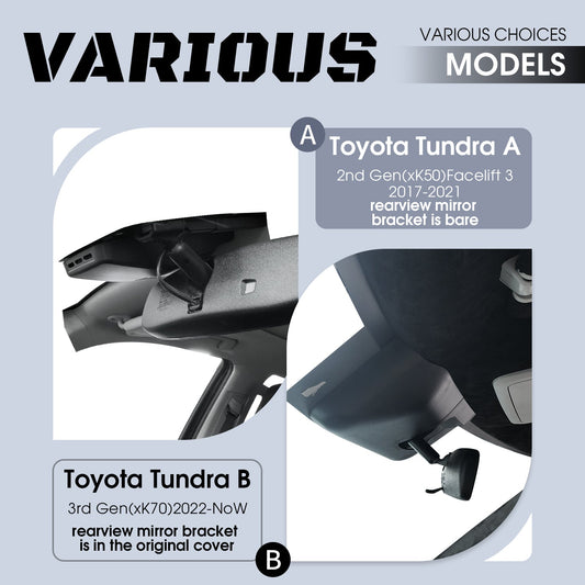 CLAROVUE Integrated 4k Dash Cam for Toyota Tundra (2017-2026) Front and Rear CLAROVUE