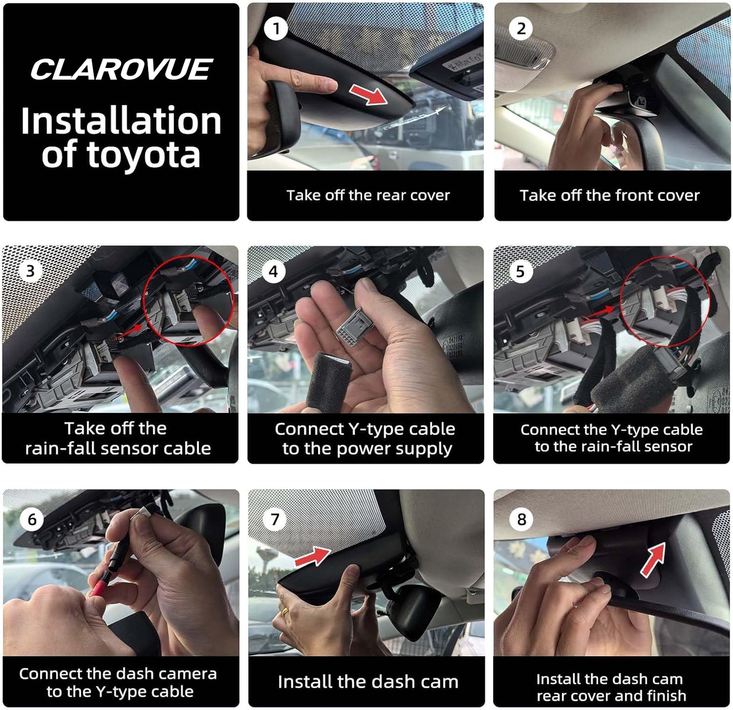CLAROVUE Integrated Dash Cam For Toyota Highlander(2020-2025)
