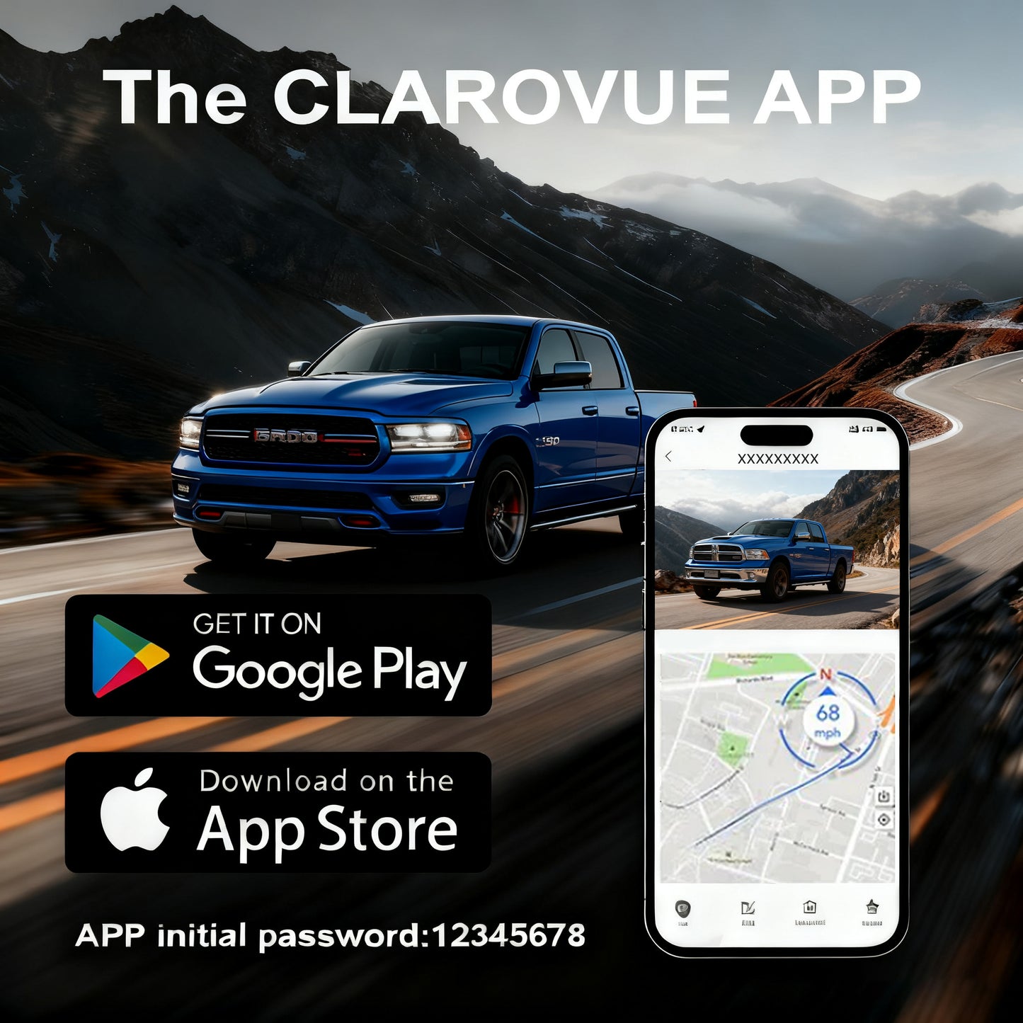 CLAROVUE Integrated Dash Cam for Dodge RAM 1500 (2019-2024)