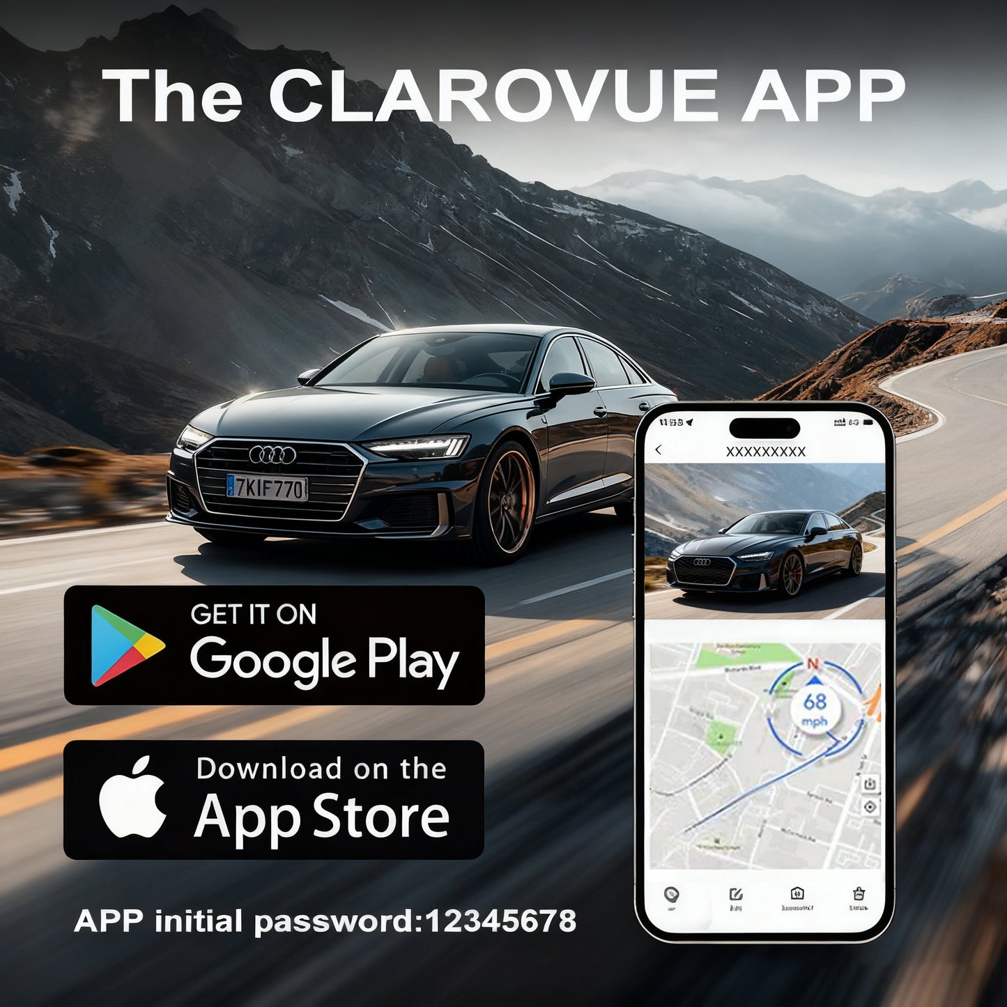 CLAROVUE Integrated Dash Cam for Audi A4 A3 A5 A6 Q5 S4 S6 Q7 A8 Q8 S8 TT A7 S5 Q3 e-tron (Model A)