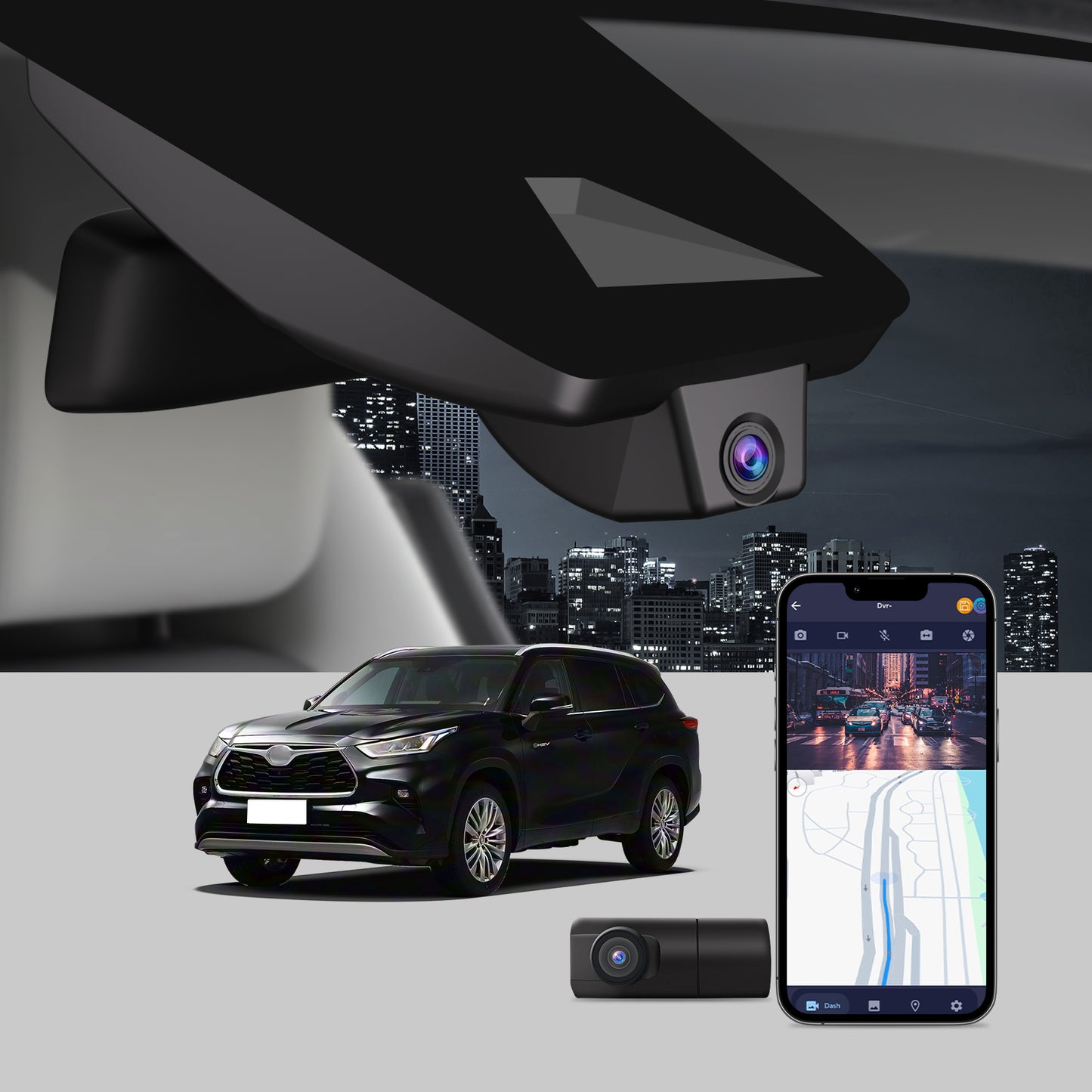 CLAROVUE Integrated Dash Cam For Toyota Highlander(2020-2025)