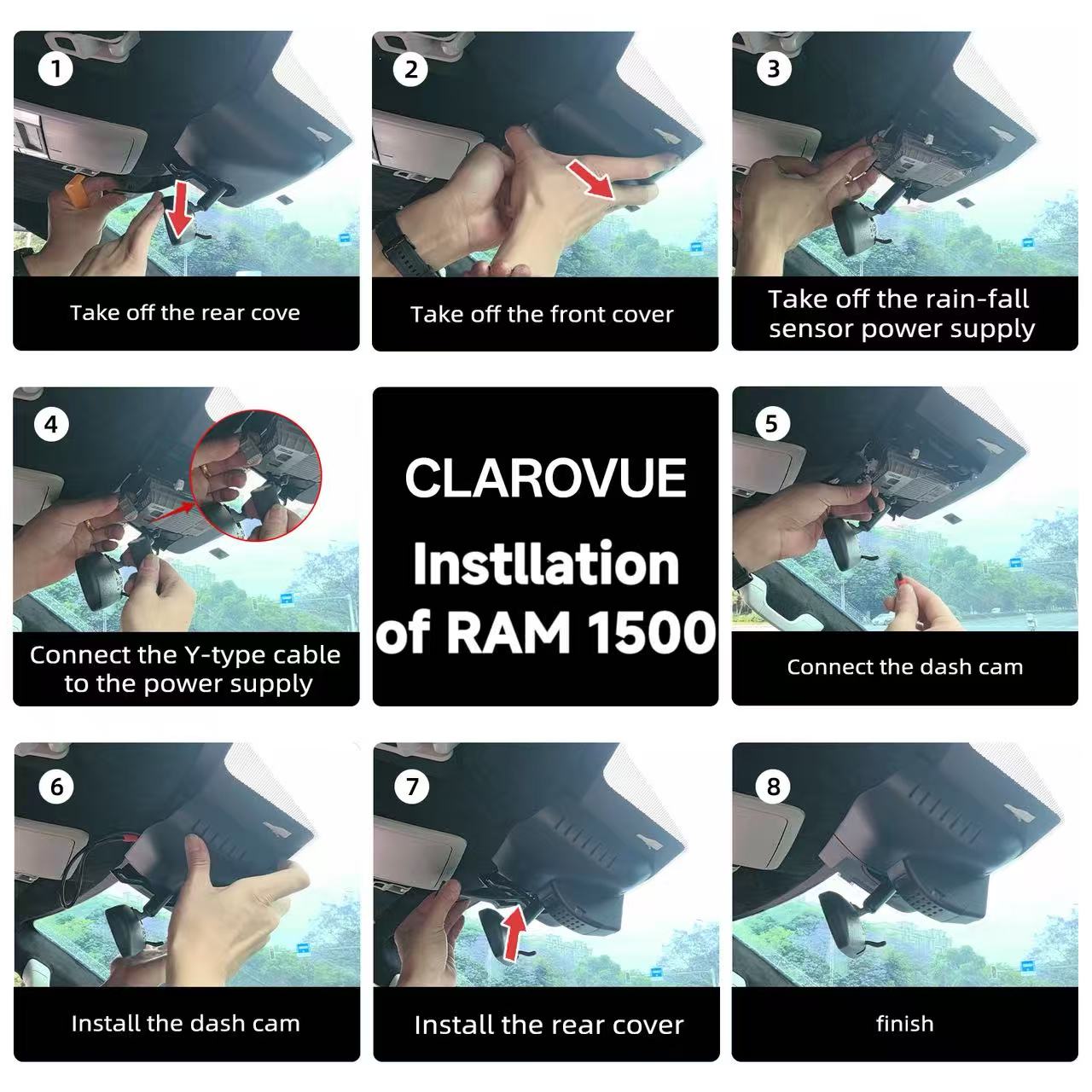 CLAROVUE Integrated Dash Cam for Dodge RAM 1500 (2019-2024)