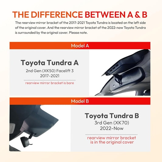 CLAROVUE Integrated Dash Cam for Toyota Tundra (2017-2025) CLAROVUE