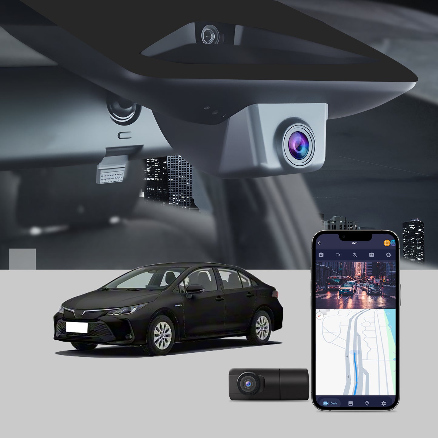 CLAROVUE Integrated Dash Cam for Toyota Corolla (2019-2025)