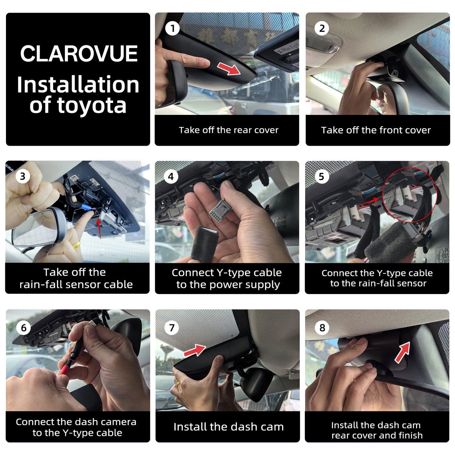 CLAROVUE Integrated Dash Cam for Toyota Corolla (2019-2025)