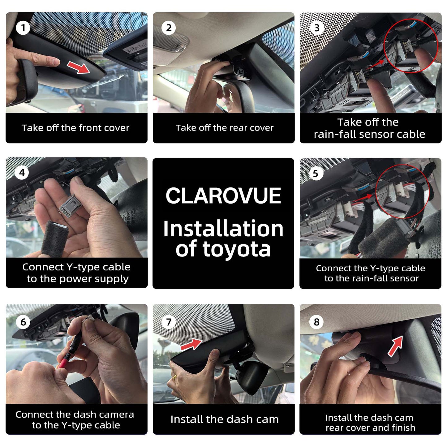 CLAROVUE Integrated Dash Cam for Toyota Tacoma(2024-2025)