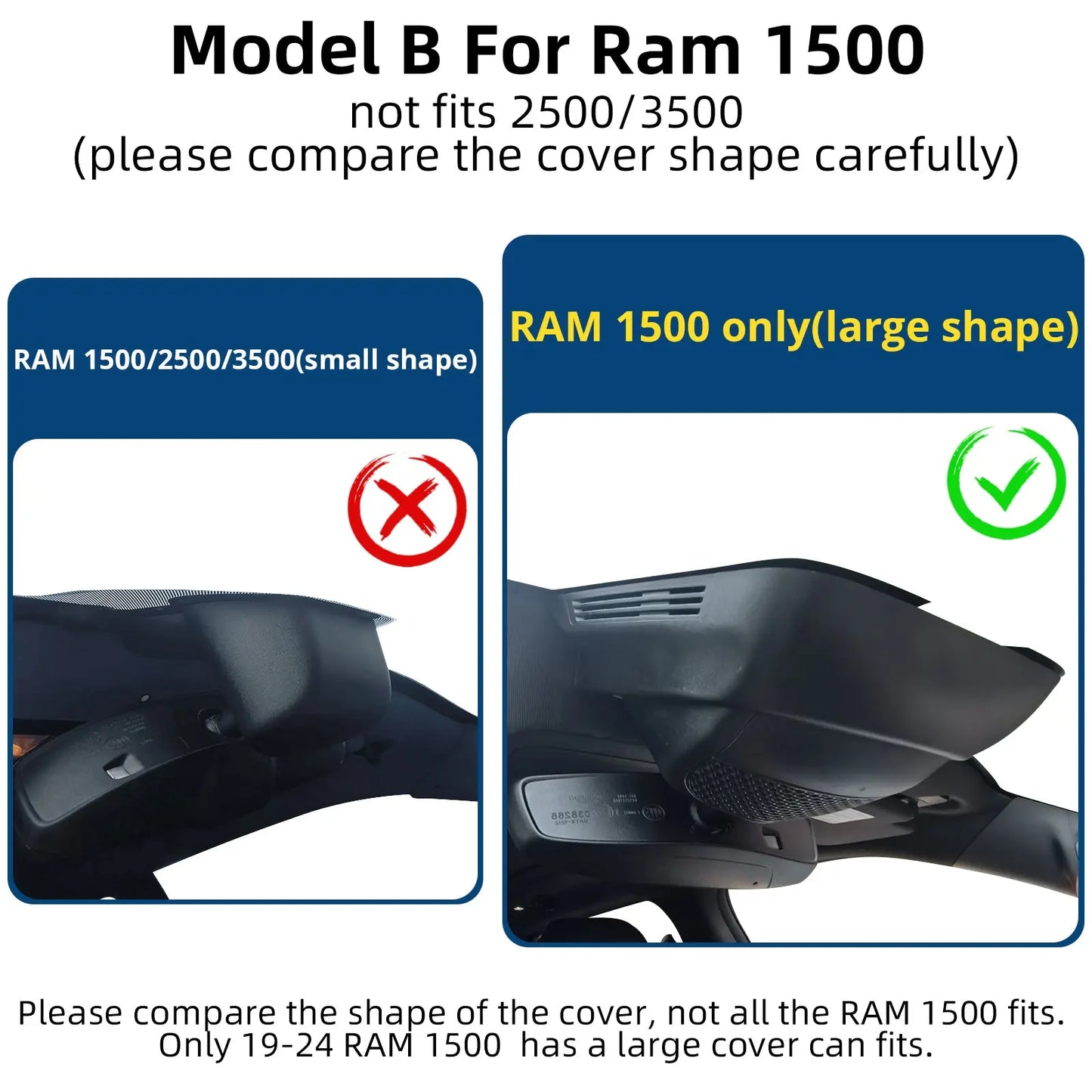 CLAROVUE Integrated Dash Cam for Dodge RAM 1500 (2019-2024)