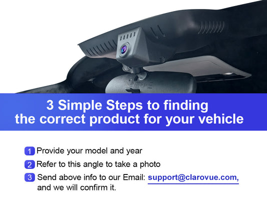 CLAROVUE Integrated Dash Cam For Toyota Tundra/RAV4/Corolla/Camry/Sienna