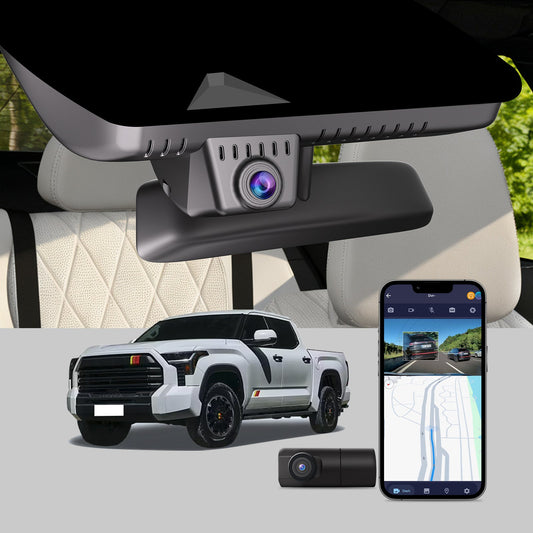 CLAROVUE Integrated 4k Dash Cam for Toyota Tundra (2017-2026) Front and Rear CLAROVUE