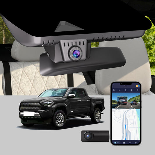 CLAROVUE Integrated 4K Dash Cam for Toyota Tacoma (2024-2025) - Front and Rear Camera CLAROVUE