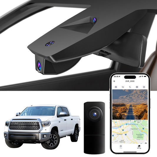 CLAROVUE Integrated 4k Dash Cam for Toyota Tundra (2017-2026) Front and Rear CLAROVUE