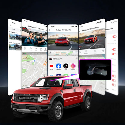 CLAROVUE Integrated 4K Dash Cam for Ford F150/F250/F350 RAPTOR (Model A 2018-2025) Front and Rear