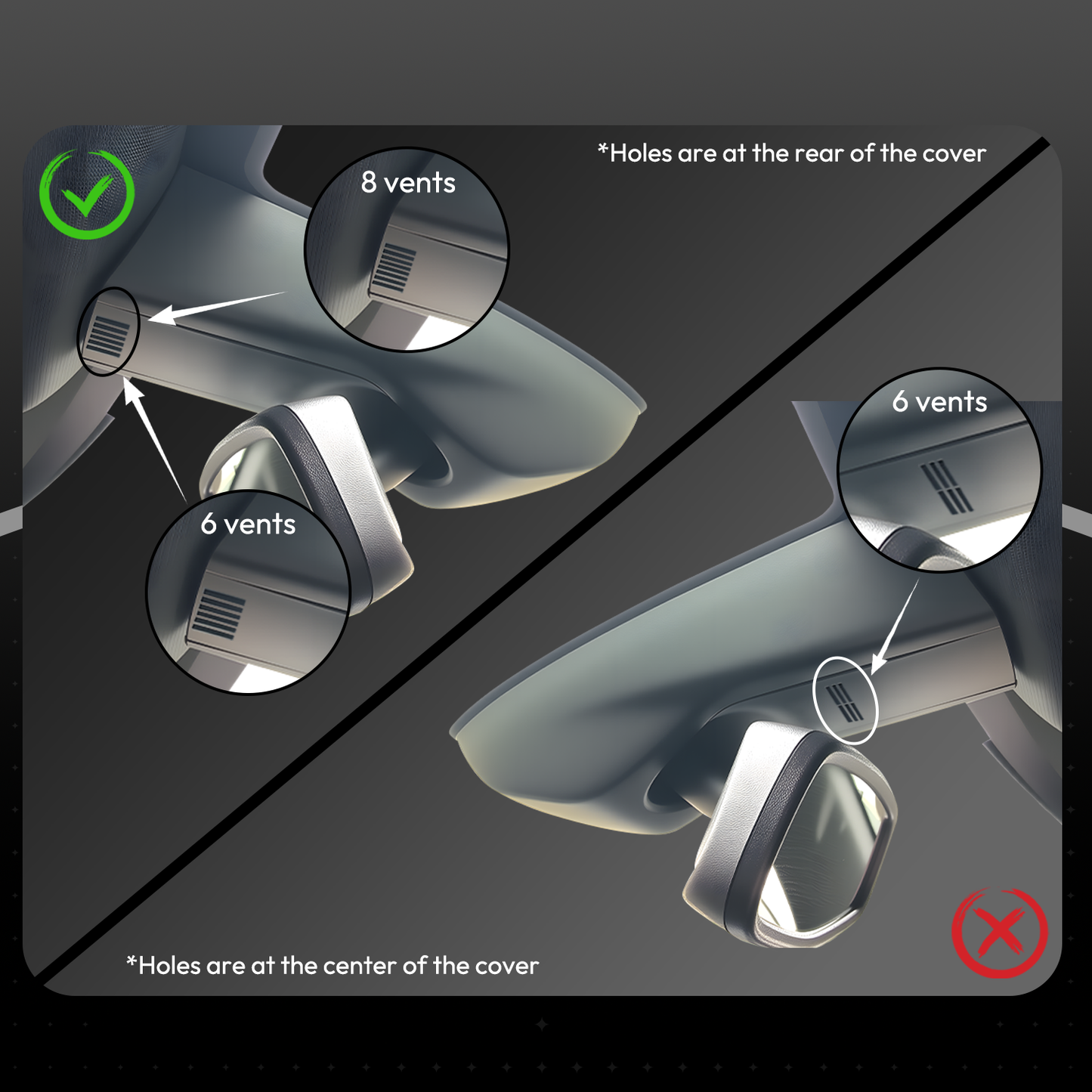 An image showing the compatibility of the CLAROVUE dashcam with Chevy Silverado, demonstrating what the rearview mirror of a suitable vehicle for installation looks like.