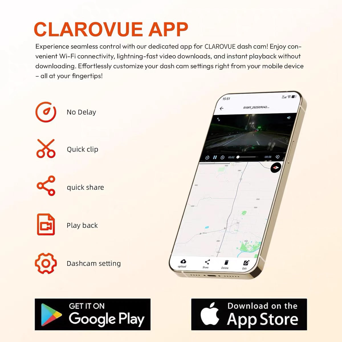 CLAROVUE Integrated Dash Cam for Toyota Tacoma（2024-2025） CLAROVUE