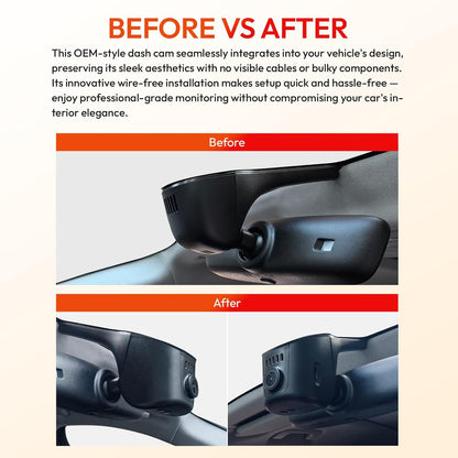 CLAROVUE Integrated Dash Cam for Audi  A4 A3 A5 A6 Q5 S4 S6 Q7 A8 Q8 S8 TT A7 S5 Q3 e-tron (Model A) CLAROVUE