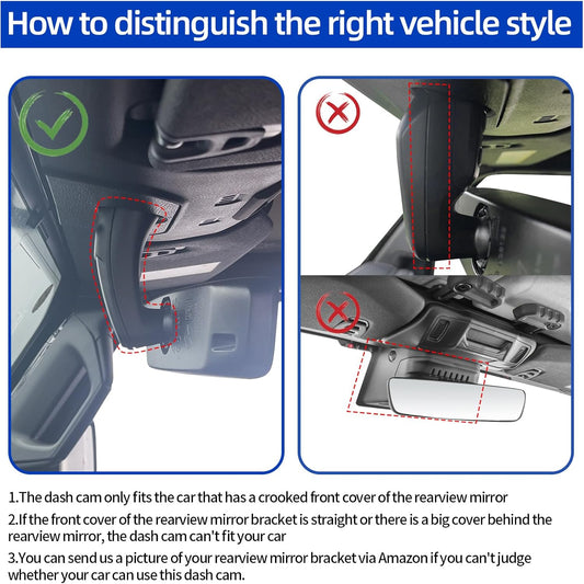 CLAROVUE Integrated 4K Dash Cam for Jeep Wrangler & Gladiator (2018-2024)- Front and Rear Camera CLAROVUE