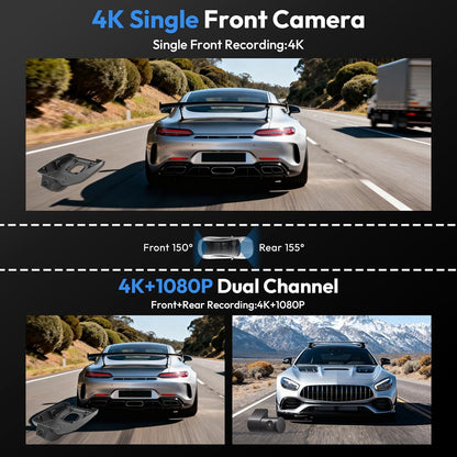 CLAROVUE Integrated 4k Dash Cam for Toyota Tundra (2017-2026) Front and Rear CLAROVUE