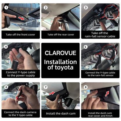 CLAROVUE Integrated Dash Cam for Toyota RAV4 (2019-2025)